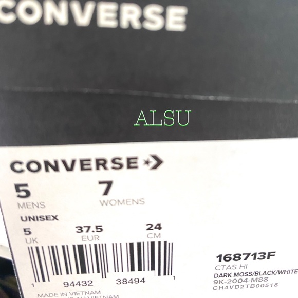 Converse Ctas High Top Dark Moss Camo Women’s - Picture 9 of 10